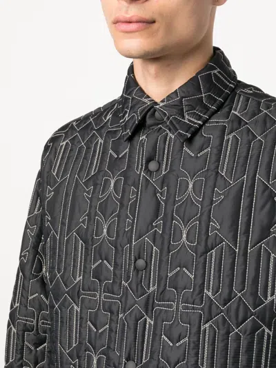 Palm Angels Quilted All Monogram Outerwear With Snap Buttons