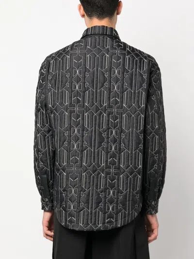 Palm Angels Quilted All Monogram Outerwear With Snap Buttons
