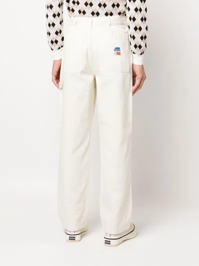 Palmes White Broom Straight-leg Trousers