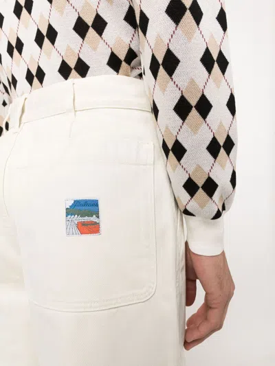 Palmes White Broom Straight-leg Trousers