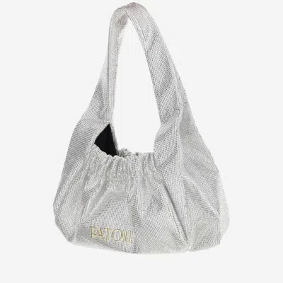 Patou Le Biscuit Satin And Rhinestone Bag