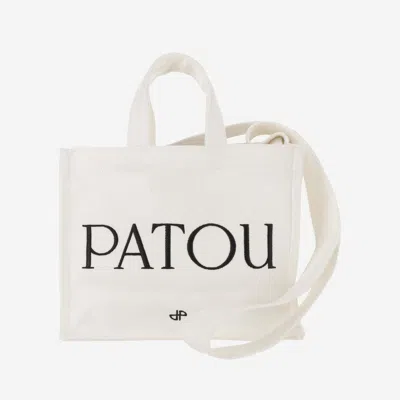 Patou Small Tote Bag With Shoulder Strap And Top Handles