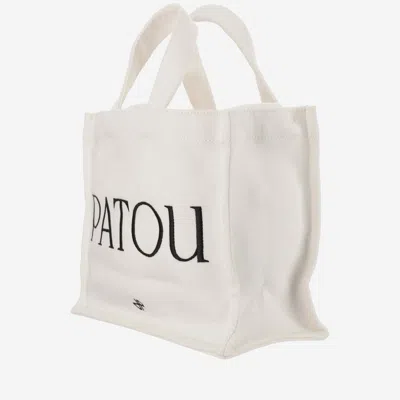 Patou Small Tote Bag With Shoulder Strap And Top Handles