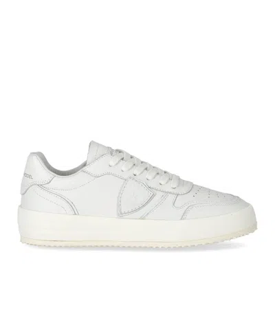 Philippe Model Temple Veau Leather Sneakers In White