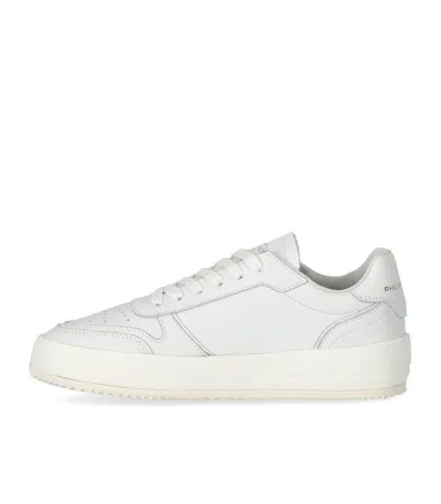 Philippe Model Temple Veau Leather Sneakers In White