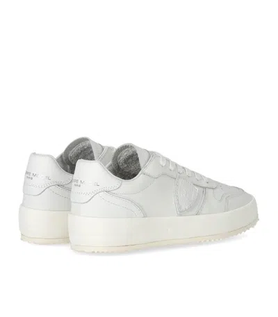 Philippe Model Temple Veau Leather Sneakers In White