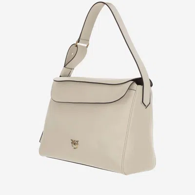 Pinko White Love Birds Diamond Shoulder Bag