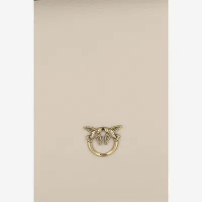 Pinko White Love Birds Diamond Shoulder Bag
