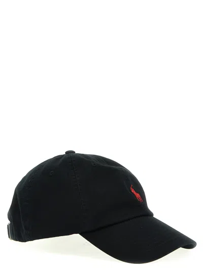 Polo Ralph Lauren Black Baseball Cap With Logo Embroidery In Cotton Man