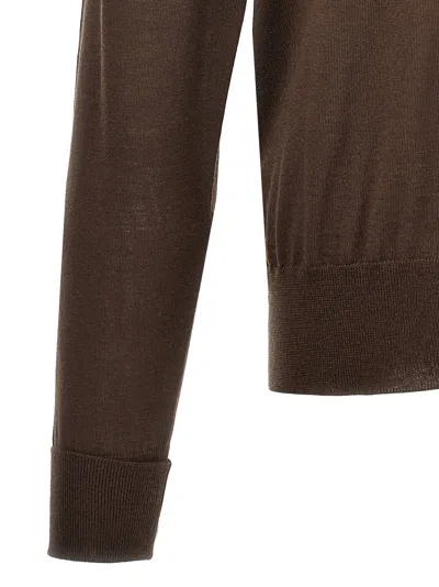 Pt Torino Lightweight Ribbed Turtleneck Sweater With Long Sleeves