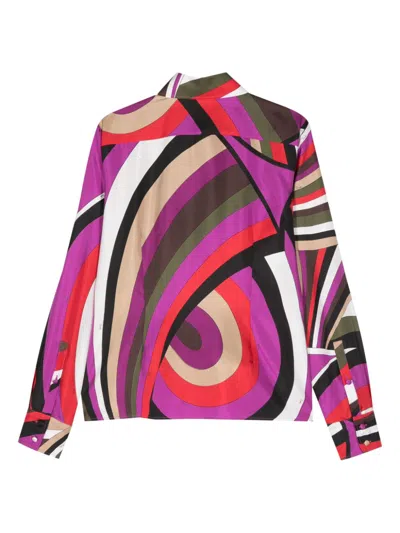 Pucci Fuchsia Multicolour Silk Shirt For Women