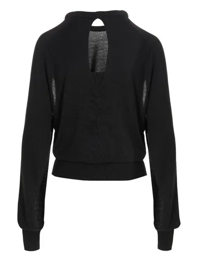 Ramael Cut Out Insert Top Sweater Sweaters And Cardigans Black