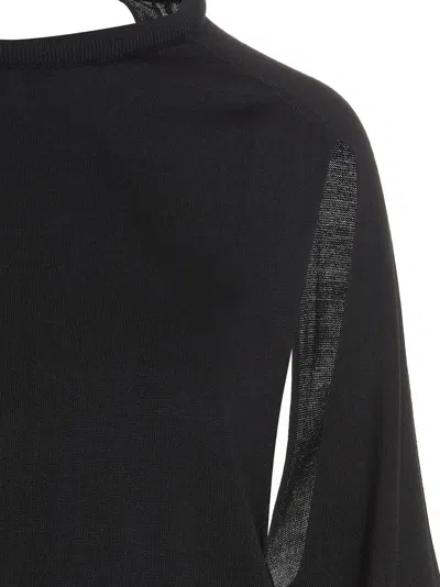 Ramael Cut Out Insert Top Sweater Sweaters And Cardigans Black