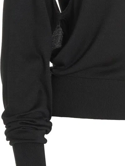 Ramael Cut Out Insert Top Sweater Sweaters And Cardigans Black