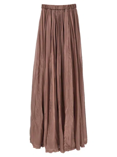 Rick Owens Floor-length Silk Dress With Elasticized Bodice