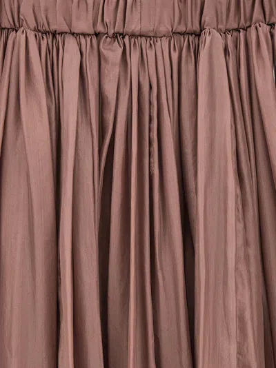 Rick Owens Floor-length Silk Dress With Elasticized Bodice