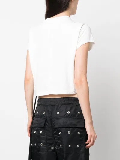 Rick Owens Drkshdw 'small Level T' Cropped Asymmetrical Hem T-shirt