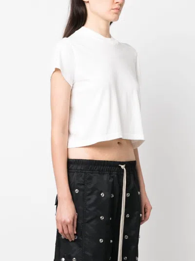 Rick Owens Drkshdw 'small Level T' Cropped Asymmetrical Hem T-shirt