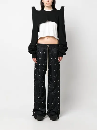 Rick Owens Drkshdw 'small Level T' Cropped Asymmetrical Hem T-shirt
