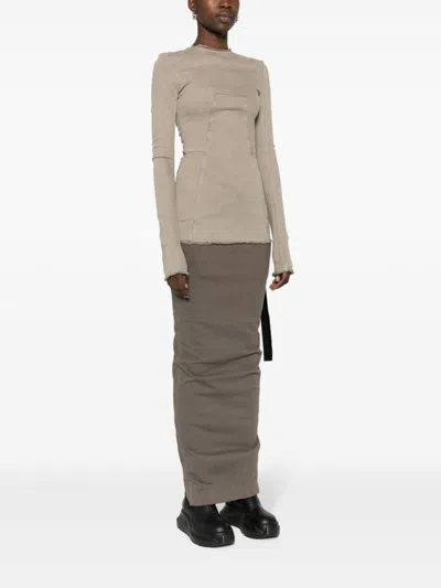 Rick Owens Drkshdw Long Sleeve Denim T-shirt