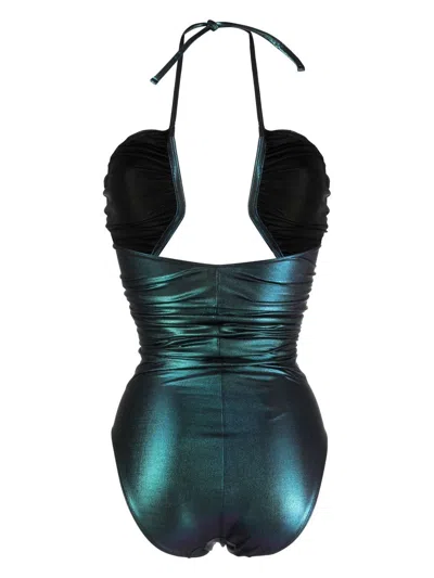 Rick Owens Prong Iridescent One Piece Swimsuit