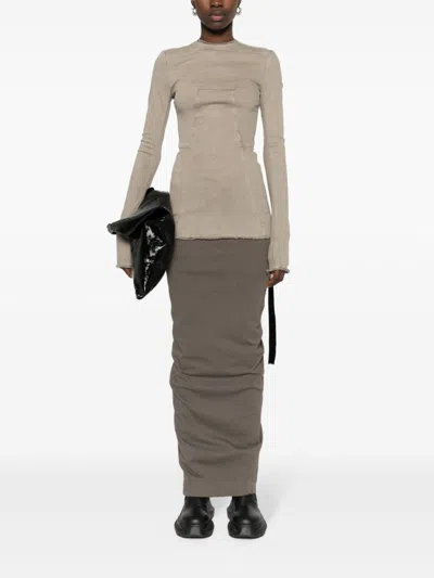 Rick Owens Drkshdw Long Sleeve Denim T-shirt