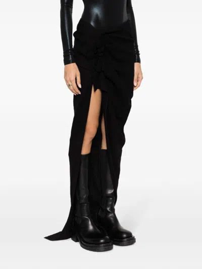 Shop Rick Owens Wool Maxi Skirt