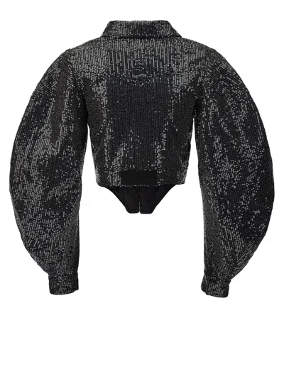 Rotate Birger Christensen Black Sequin Jacket