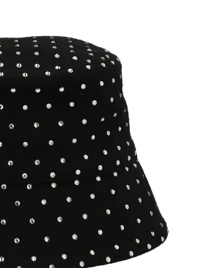 Ruslan Baginskiy Crystal Bucket Hat With Rhinestones And Polka Dot Pattern