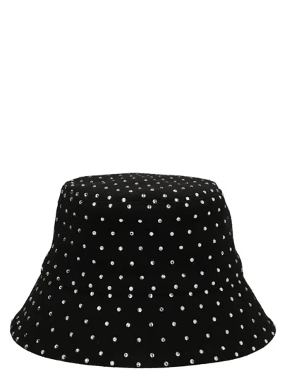 Ruslan Baginskiy Crystal Bucket Hat With Rhinestones And Polka Dot Pattern