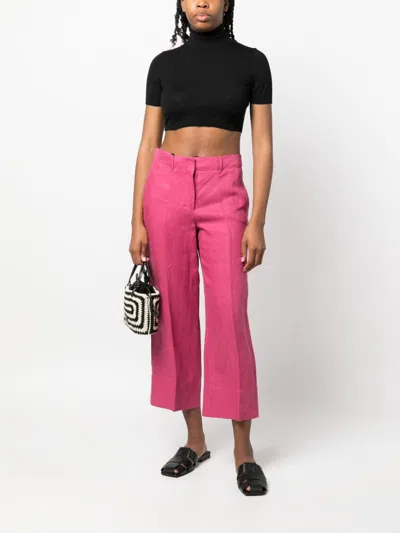 's Max Mara Rebecca Linen Cropped Linen Pants