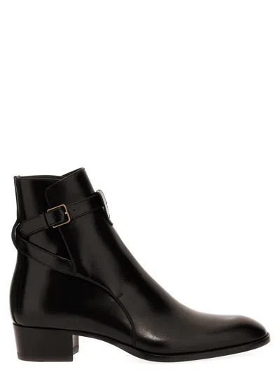 Shop Saint Laurent 'wyatt' Ankle Boots