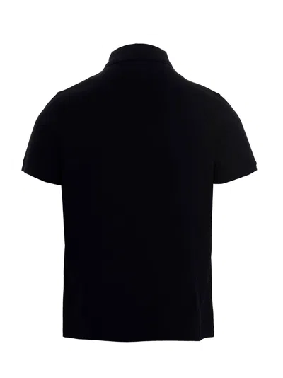 Saint Laurent Shirt With Polo Collar And Short Sleeves In Black