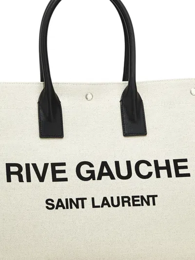 Saint Laurent Sand Canvas Large Rive Gauche Shopping Bag