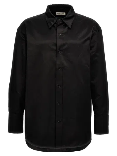 Saint Laurent Tailored Silk Shirt With Buttoned Cuffs