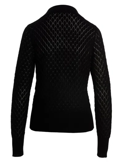 Sapio Diamond Pattern Knit Polo Shirt