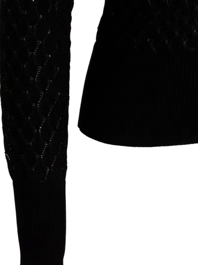 Sapio Diamond Pattern Knit Polo Shirt