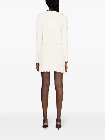 Self-portrait Self Portrait Women Structured Knit Mini Skirt In Neutral