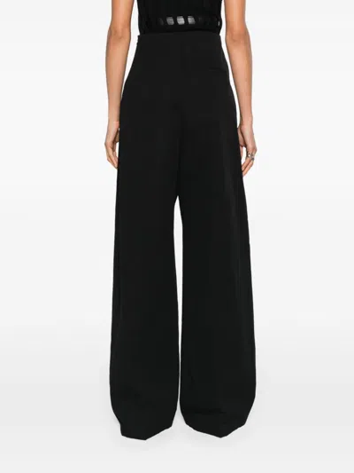 Sportmax Fashion Linen And Cotton Blend Trousers