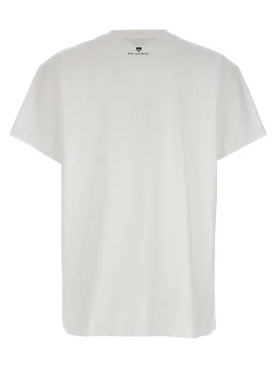 Stella Mccartney Cotton T-shirt With Circular Logo In White
