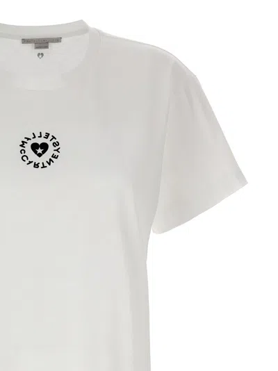 Stella Mccartney Cotton T-shirt With Circular Logo In White