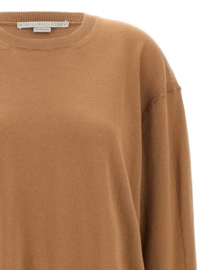 Stella Mccartney Ribbed Crew Neck Knitwear With Button Detail