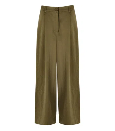 Stine Goya Ciara Black Wide Leg Pants With Rhinestones