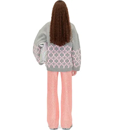 Stine Goya Tino Grey And Pink Bomber Jacket