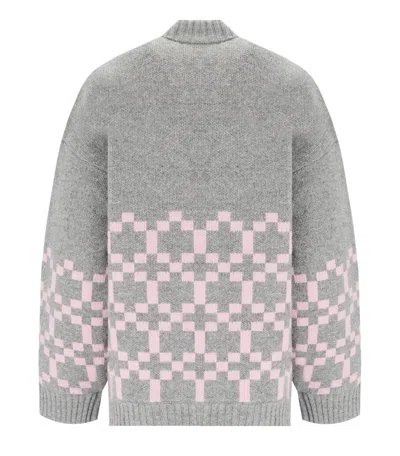 Stine Goya Tino Grey And Pink Bomber Jacket