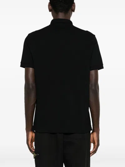 Shop Stone Island Logo Cotton Polo Shirt