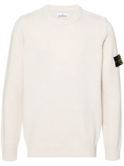 Shop Stone Island Wool Crewneck Sweater