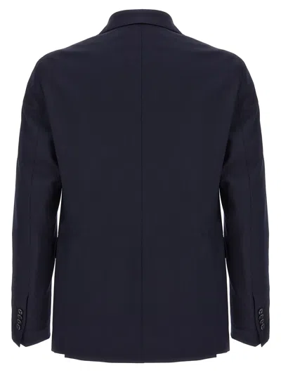 Tagliatore Notch Lapel Single Breasted Suit Dress In Blue