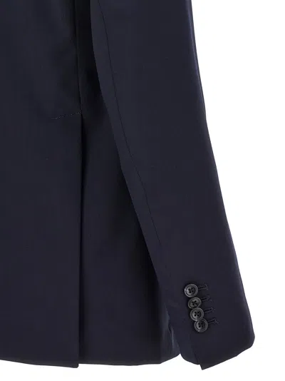 Tagliatore Notch Lapel Single Breasted Suit Dress In Blue