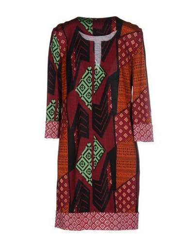 Shop Diane Von Furstenberg Short Dress In Garnet